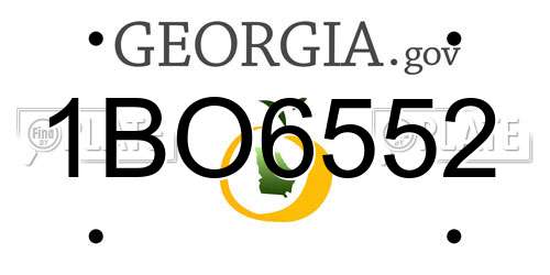 1BO6552 Georgia License Plate