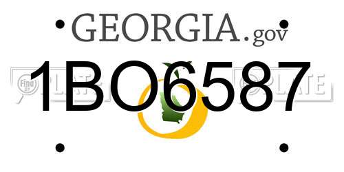 1BO6587 Georgia License Plate