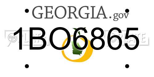 1BO6865 Georgia License Plate