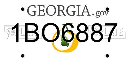 1BO6887 Georgia License Plate