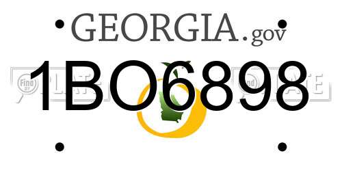 1BO6898 Georgia License Plate