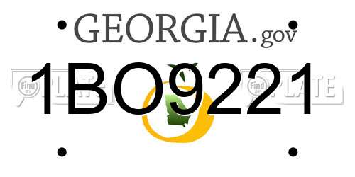 1BO9221 Georgia License Plate