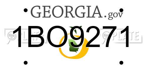1BO9271 Georgia License Plate