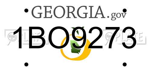 1BO9273 Georgia License Plate
