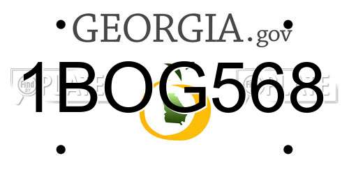 1BOG568 Georgia License Plate