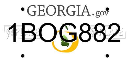 1BOG882 Georgia License Plate
