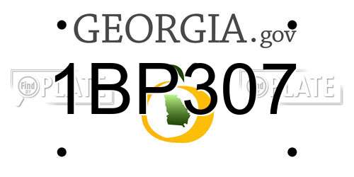 1BP307 Georgia License Plate