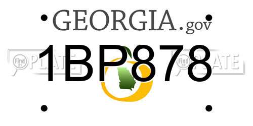 1BP878 Georgia License Plate