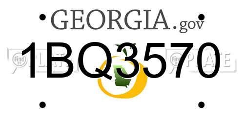 1BQ3570 Georgia License Plate
