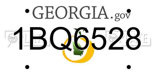 1BQ6528 Georgia License Plate