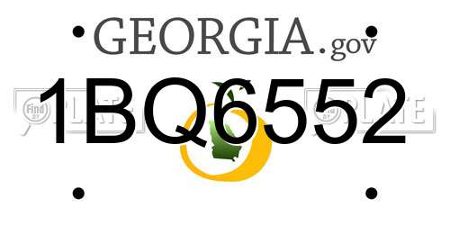 1BQ6552 Georgia License Plate