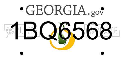 1BQ6568 Georgia License Plate