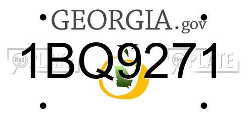 1BQ9271 Georgia License Plate