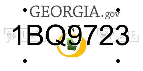 1BQ9723 Georgia License Plate