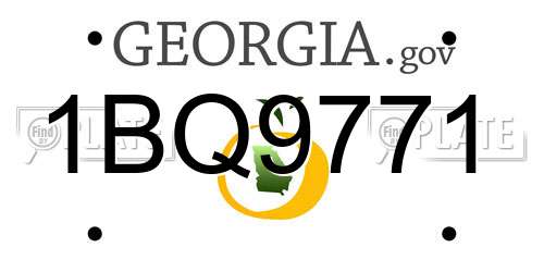 1BQ9771 Georgia License Plate