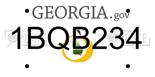 1BQB234 Georgia License Plate