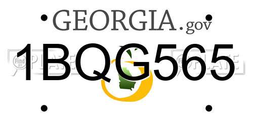 1BQG565 Georgia License Plate