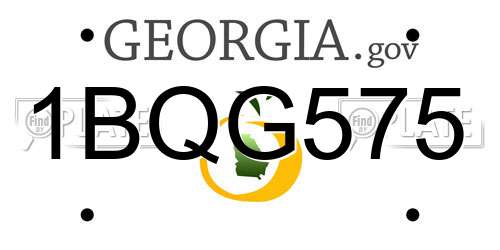 1BQG575 Georgia License Plate