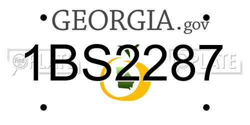 1BS2287 Georgia License Plate
