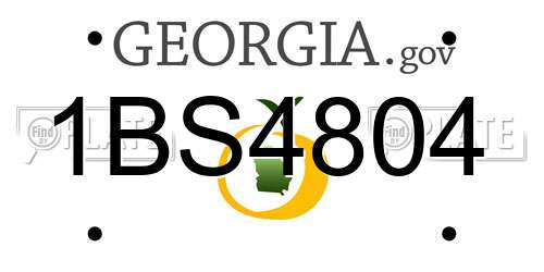 1BS4804 Georgia License Plate