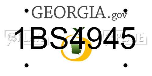 1BS4945 Georgia License Plate