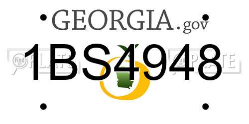 1BS4948 Georgia License Plate