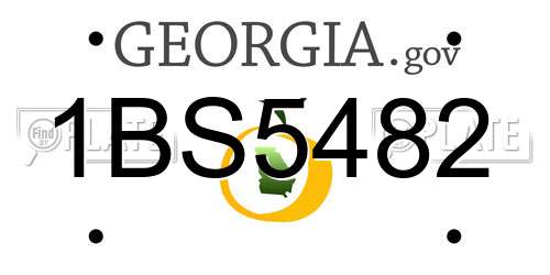 1BS5482 Georgia License Plate