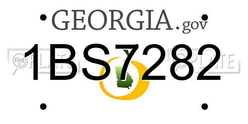 1BS7282 Georgia License Plate