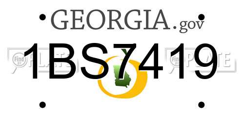 1BS7419 Georgia License Plate