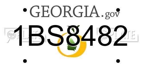 1BS8482 Georgia License Plate