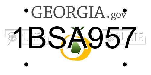 1BSA957 Georgia License Plate