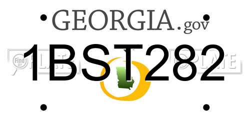 1BST282 Georgia License Plate