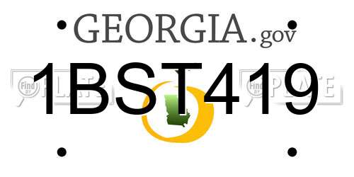 1BST419 Georgia License Plate
