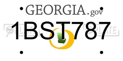 1BST787 Georgia License Plate