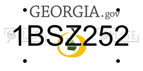 1BSZ252 Georgia License Plate