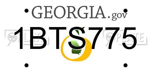 1BTS775 Georgia License Plate