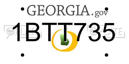 1BTT735 Georgia License Plate