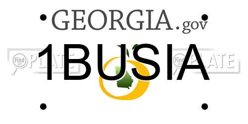 1BUSIA Georgia License Plate