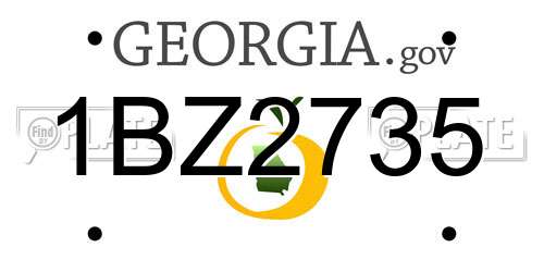 1BZ2735 Georgia License Plate