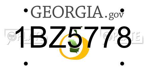 1BZ5778 Georgia License Plate