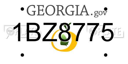 1BZ8775 Georgia License Plate