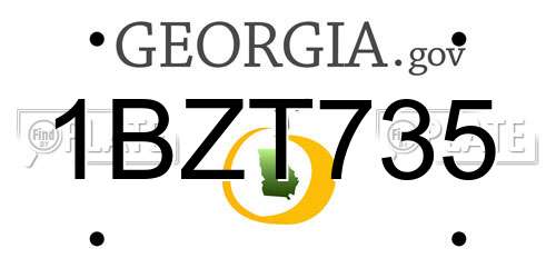 1BZT735 Georgia License Plate
