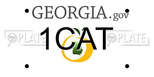 1CAT Georgia License Plate