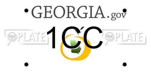 1CC Georgia License Plate