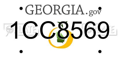 1CC8569 Georgia License Plate