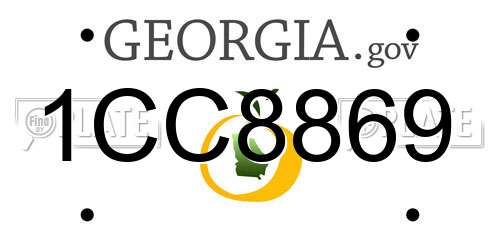 1CC8869 Georgia License Plate