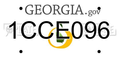 1CCE096 Georgia License Plate