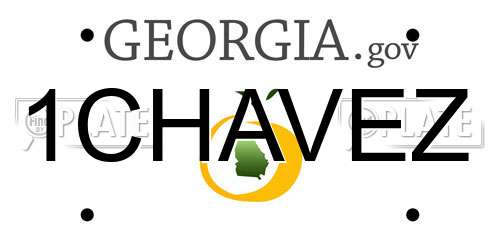 1CHAVEZ Georgia License Plate