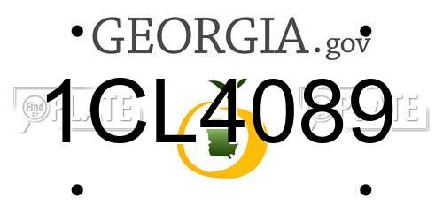 1CL4089 Georgia License Plate
