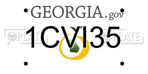 1CVI35 Georgia License Plate